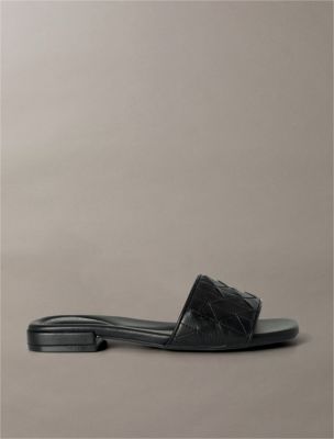 Женские сандалии Calvin Klein Theona Slide Sandal, цвет: Чёрный — фото 2
