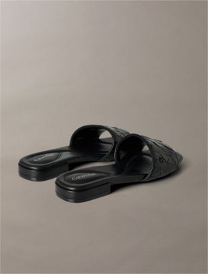 Женские сандалии Calvin Klein Theona Slide Sandal, цвет: Чёрный — фото 3