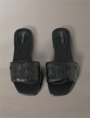 Женские сандалии Calvin Klein Theona Slide Sandal, цвет: Чёрный — фото 4