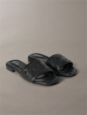 Женские сандалии Calvin Klein Theona Slide Sandal, цвет: Чёрный — фото 1