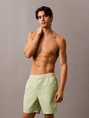 Logo Waistband Swim Shorts, Leafy Fun