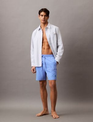 Core Volley Monogram Logo Swim Shorts, Glacier