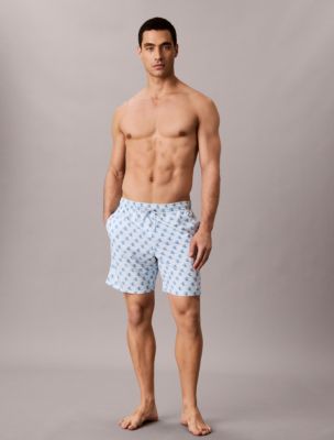 Icon Logo Drawstring 7" Swim Shorts, Collegiate Logo Plein Air