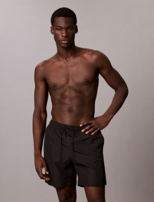 Мужские шорты Calvin Klein Icon Logo Drawstring 7" Swim Shorts, цвет: Чёрный, вариант 1 — фото 2