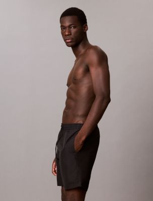Мужские шорты Calvin Klein Icon Logo Drawstring 7" Swim Shorts, цвет: Чёрный, вариант 1 — фото 4