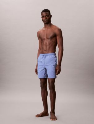 Logo Graphic Swim Shorts, Blue Tulip