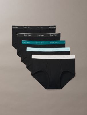Cotton Classics 5-Pack Brief, Black w/Niagara Falls Multi WBs