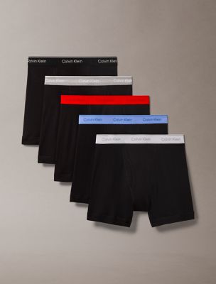 Cotton Classics 5-Pack Boxer Brief, Black / Glacier / Heather / Molten