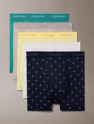 Cotton Classics 5-Pack Boxer Brief, Lively / Logo / Garden Gold / Snow Heather / Ash