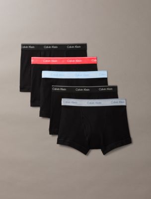Cotton Classics 5-Pack Trunk, Black Bodies W/ Black/Misty Grey/Punch Pink/Breezy Blue/Black W Bs