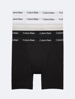 Cotton Stretch 5-Pack Boxer Brief, White / Grey / Black