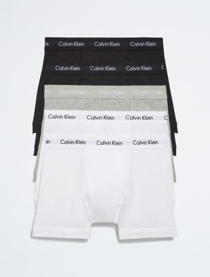 Cotton Stretch 5-Pack Trunk, Black / White / Grey