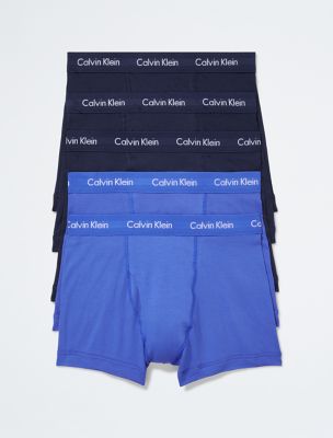 Cotton Stretch 5-Pack Trunk, Blue Shadow / Cobalt