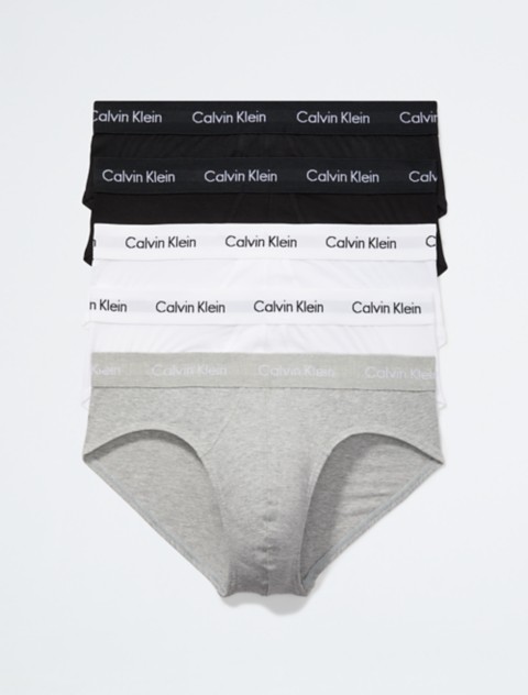 Трусы-брифы Hip для мужчин, хлопок, стрейч, 5 шт. — Calvin Klein