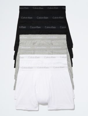 Cotton Classics 7-Pack Boxer Brief, Black/ Grey/ White