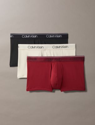 Micro Stretch 3-Pack Low Rise Trunk, Black / Syrah / Cocoon