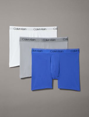 Micro Stretch 3-Pack Boxer Brief, Blano De Blano / Dazzling Blue / Griffin