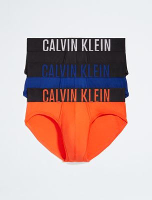 Intense Power Micro 3 Pack Hip Brief, Fiesta/Creamy White/Midnight Blue