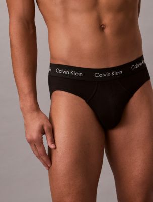 Трусы-брифы Hip для мужчин, хлопок, стрейч, 3 шт. — Calvin Klein, цвет: Чёрный — фото 4
