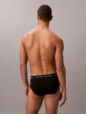 Трусы-брифы Hip для мужчин, хлопок, стрейч, 3 шт. — Calvin Klein, цвет: Чёрный — фото 6