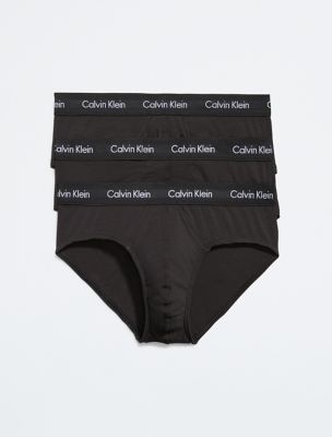 Cotton Stretch 3-Pack Hip Brief, Black