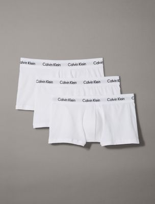 Cotton Stretch 3-Pack Low Rise Trunk, White