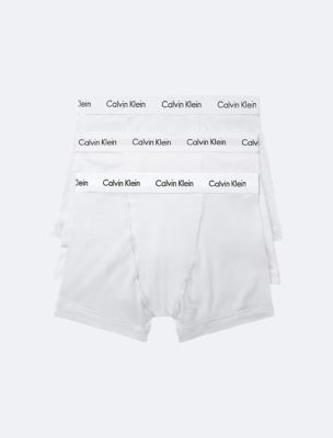 Cotton Stretch 3 Pack Trunk, White