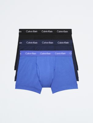 Caleçon en coton extensible, paquet de 3, 1 noir/1 bleu ombre/1 eau cobalt