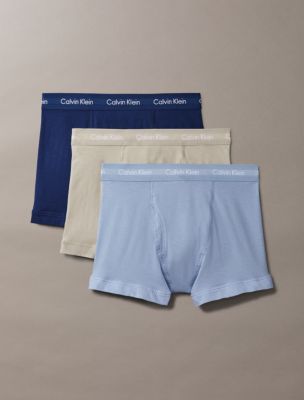 Cotton Stretch 3 Pack Trunk, Black W/ New Navy/Vintage Khaki/Troposphere Logos