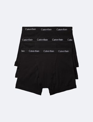 Cotton Stretch 3 Pack Trunk, Black