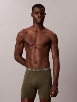Трусы-боксеры для мужчин, хлопок, стрейч, 3 шт. — Calvin Klein, цвет: Синий разноцветный — фото 2