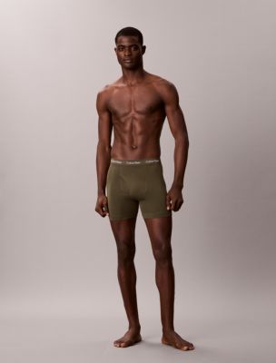 Трусы-боксеры для мужчин, хлопок, стрейч, 3 шт. — Calvin Klein, цвет: Синий разноцветный — фото 3