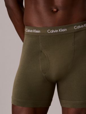 Трусы-боксеры для мужчин, хлопок, стрейч, 3 шт. — Calvin Klein, цвет: Синий разноцветный — фото 4