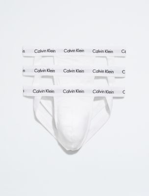 Cotton Stretch 3-Pack Jock Strap, White