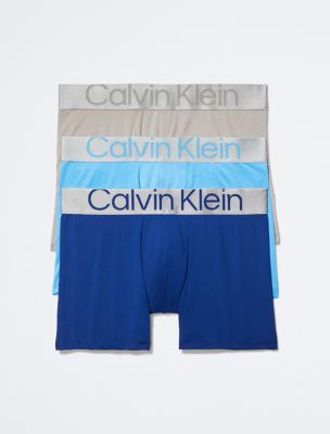 Reconsidered Steel Micro 3-Pack Boxer Brief, Midnight Blue / Signature Blue / Clay Grey