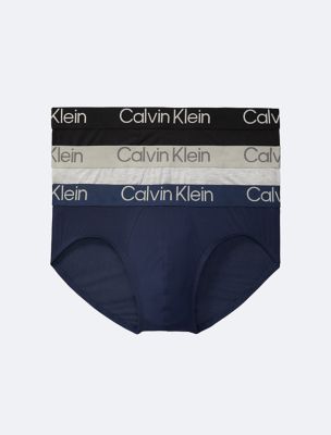 Ultra-Soft Modern 3-Pack Hip Brief, Black / Blue Shadow / Grey Heather