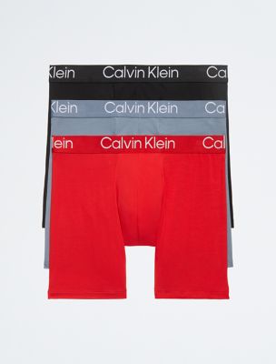 Ultra Soft Modern 3-Pack Boxer Brief, Black/Flint Stone/Rouge
