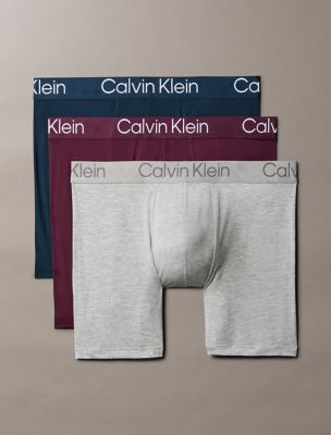 Ultra Soft Modern 3-Pack Boxer Brief, Grey Heather / Mauve Wine / Navy Stone