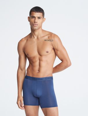 CK Black Ultra Soft Boxer Brief, Blue Shadow