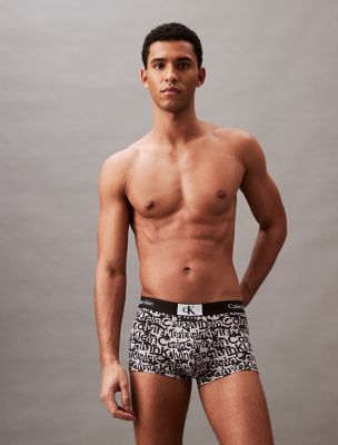 Calvin Klein 1996 Micro Low Rise Trunk, Ink Blob Print / Cloud Grey