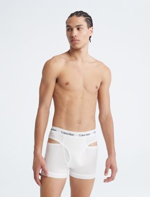 Cotton Stretch Deconstructed Trunk, White
