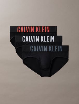Intense Power Micro 3-Pack Hip Brief, Black / Vermillion Multi