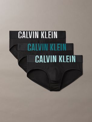 Intense Power Micro 3-Pack Hip Brief, Black / Tickled Green Multi