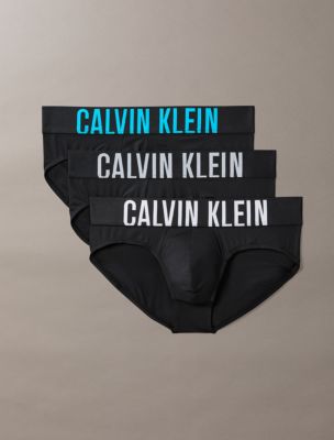 Intense Power Micro 3-Pack Hip Brief, Black / Carnival Blue Multi