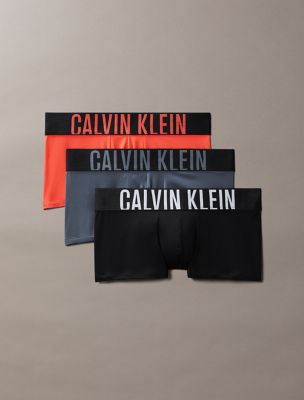Intense Power 3-Pack Low Rise Trunk, Vermillion / Turbulence / Black