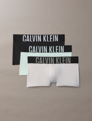 Intense Power 3-Pack Low Rise Trunk, Black/Glacier Mist/Moon Mist
