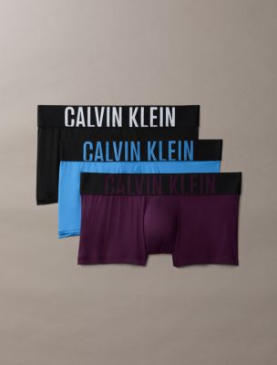 Intense Power 3-Pack Low Rise Trunk, Black/Dark Purple/Poseidon Blue