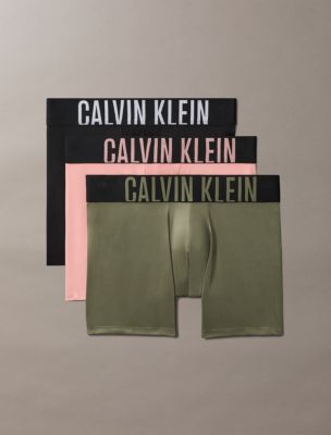 Intense Power Micro 3-Pack Boxer Brief, Black/Sugar Pink/Deep Lichen Green