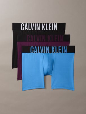 Intense Power Micro 3-Pack Boxer Brief, Black/Dark Purple/Poseidon Blue