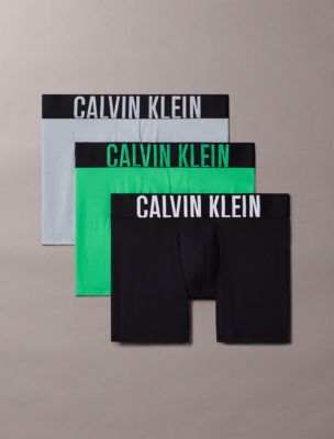 Intense Power Micro 3-Pack Boxer Brief, Misty Grey/Black/Blossom Green